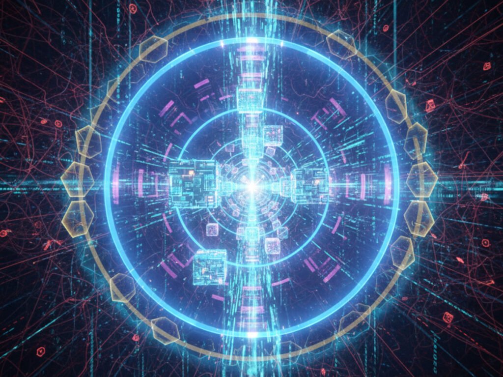 Digital tunnel representing a secure NordVPN connection. This visualization helps explain NordVPN Explained: Security & Math.