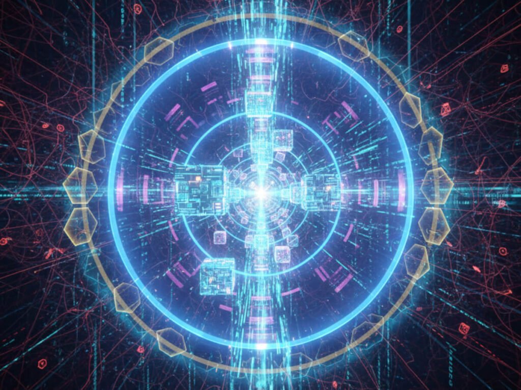 Digital tunnel representing a secure NordVPN connection. This visualization helps explain NordVPN Explained: Security & Math.